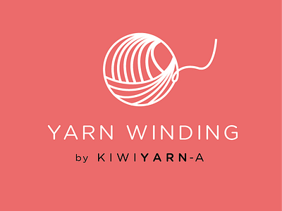 Yarn winding service logo for a craft business