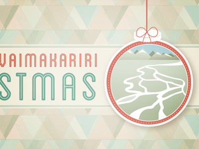 An early Christmas card concept christmas river waimakariri