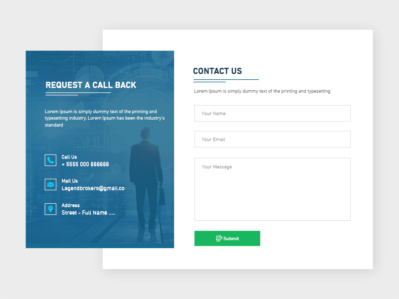 Contact us ui design by heba elmasry on dribbble