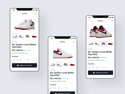 Sneaker store app interface shoes sneaker store ui ui8 uidesign ux