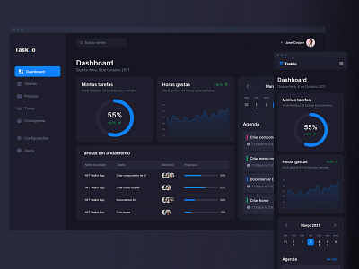 Task Dashboard - Dark mode