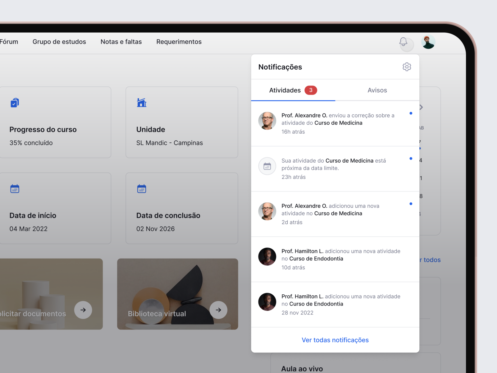 Notification modal by Lucas Santos on Dribbble
