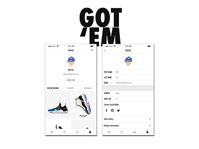 Daily UI #006 User Profile 006 daily 100 challenge daily ui dailyui design designchallenge mobile redesign sneaker ui user profile