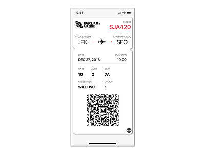 Daily UI #024 Boarding Pass 024 app boarding pass boardingpass daily 100 challenge daily ui dailyui design designchallenge mobile app ui