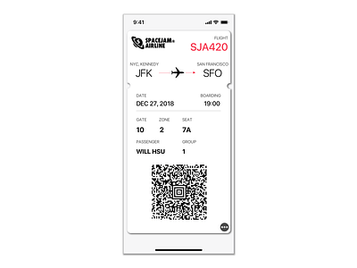 Daily UI #024 Boarding Pass