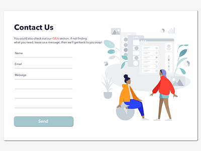 Daily UI #028 Contact Us contact contact form contact page contact us contactus daily 100 challenge daily ui dailyui design designchallenge illustration submission ui website