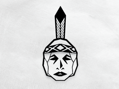 Start up Clothing Attire black and white branding clothing fashion geometric logo native american tribal