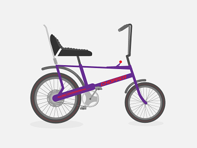 Raleigh Chopper Bike Illustration 2d bike design drawing dribbble flat illustration illustrator retro vector