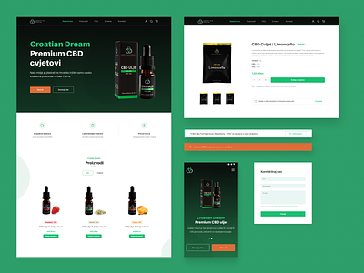 Croatian Dream web shop components branding component redesign components design ecommerce redesign shop typography webshop website
