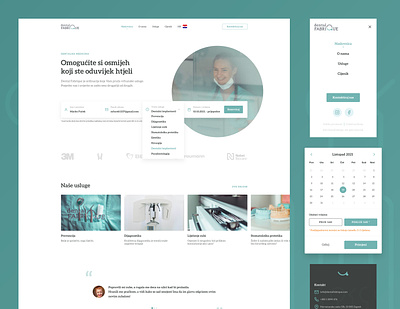 Dental web and appointment reservations appointment branding dental dentist design health iconography minimal redesign reservations reserve responsive teeth typography website