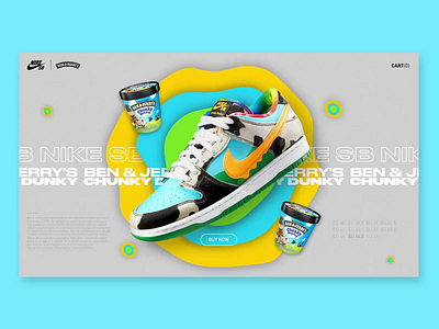 NIKE SB X Ben and Jerry's after effect colors design graphicdesign interface nike shoes ui ux webdesign