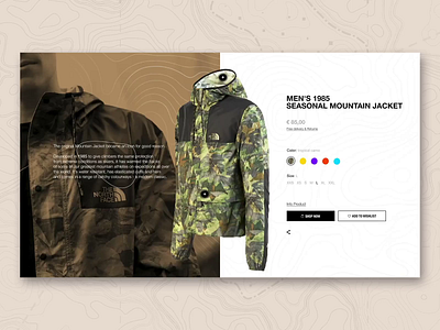 TNF - Tropical Camo / interactions n.2 aftereffects animation color design ecommerce graphicdesign interaction interface thenorthface typography ui ux
