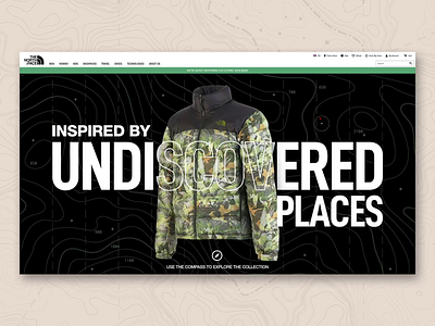 TNF / Tropical Camo aftereffects animation camouflage interaction interface thenorthface webdesign