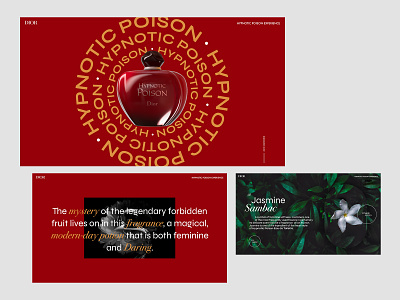DIOR - Hypnotic Poison branding design dior interface ui ux webdesign