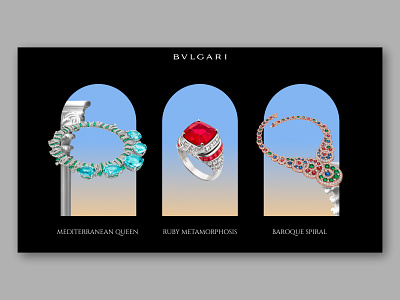 BULGARI - Magnifica collection aftereffects animation bulgari diamond gradient graphicdesign interaction interface italy jewels motion product ui ux