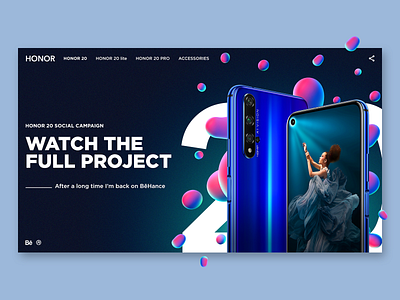 HONOR 20 / social campaign color design graphicdesign interface product ui ux web webdesign website