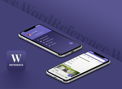 WordReference Redesign app app design concept mobile mobile app mobile design product design purple redesign ui