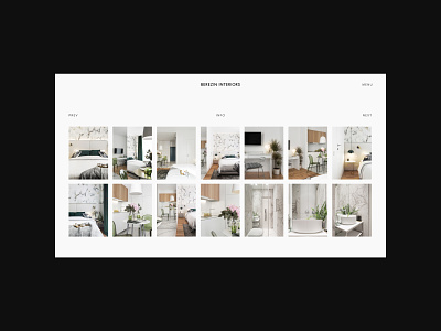 Minimalist web design for Interior designer from Russia