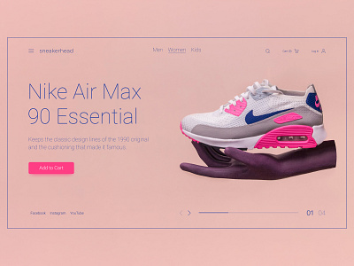 Sneaker store UI air max design flat interface minimal nike sneaker sneakers swiss type typography ui ux web website