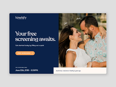 Tawkify Landing Page branding dating website ui webdesign website website redesign