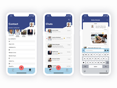 Messenger Mobile App Screen Design