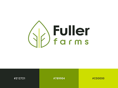 Fuller Farms Logo Design branding branding concept color palette farms foodtruck green logo local business logo logodesign minimal organic sustainable