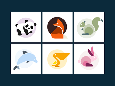 Ascent Autism Online Social Groups animal logos autism creativity design dolphin fox logo logodesign panda peer groups pelican rabbit social skills squirrel
