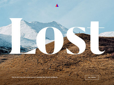 Daily UI #008 404 404 bold error landscape lost mountain sky type web