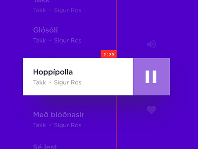 Daily UI #009 Music Player app clean dailyui music play purple radio track
