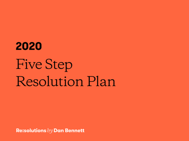 Five Step Resolution Plan + Free Principle Download animation free goals orange plan principle principleapp productive steps tasks transition typography