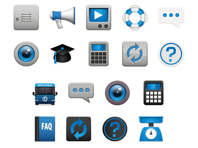 Resources & Tools Icon Set icons illustration