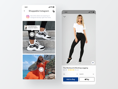 Shoppable Instagram – ecommerce checkout ecommerce ecommerce app foursixty instagram pdp product detail page shopping app