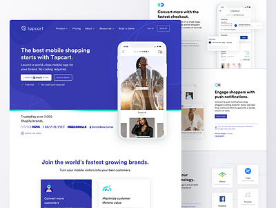 Tapcart Website Rebrand checkout ecommerce fashion features marketing website mobile apps saas saas landing page startup ui website