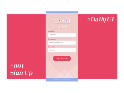 Daily UI #001 sign up page design daily sign ui up