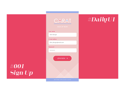 Daily UI #001 sign up page design