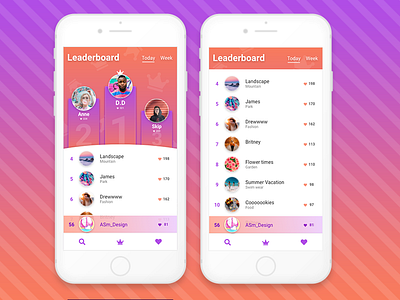 Daily UI #019 Leaderboard app daily design leaderboard ui