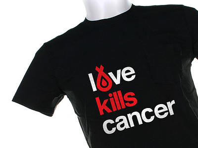 T-shirt design concept cancer love tshirt