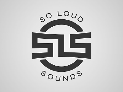 So Loud Sounds Logo brand dj logo monogram music sls