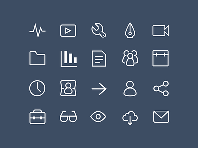 A sampling of our video production icons by Stephanie Tucker on Dribbble