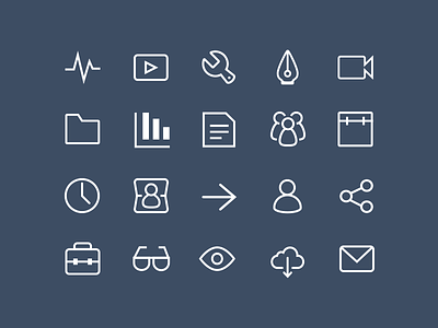 A sampling of our video production icons icons map video production