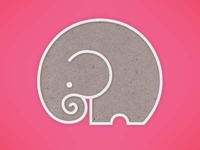 Elephant elephant icon illustration