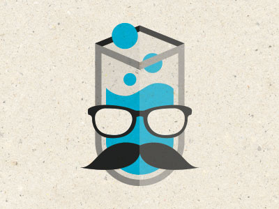 A Man of Science icon illustration moustache science