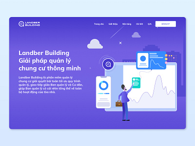 Landber Building Landing page app building illustration landingpage popy kaka ui ui design uiux webdesign website