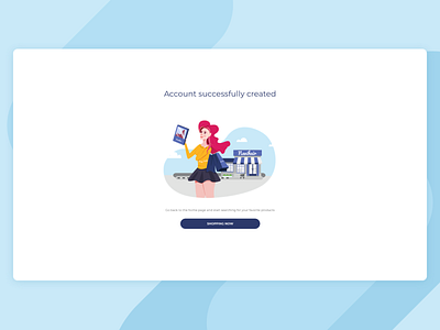 Account Successfully Created illustration popy kaka ui design uiux vector webdesign website