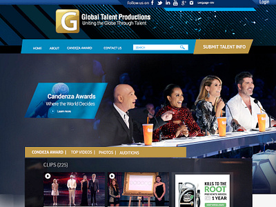 Global Talent Home Page branding design developement ui