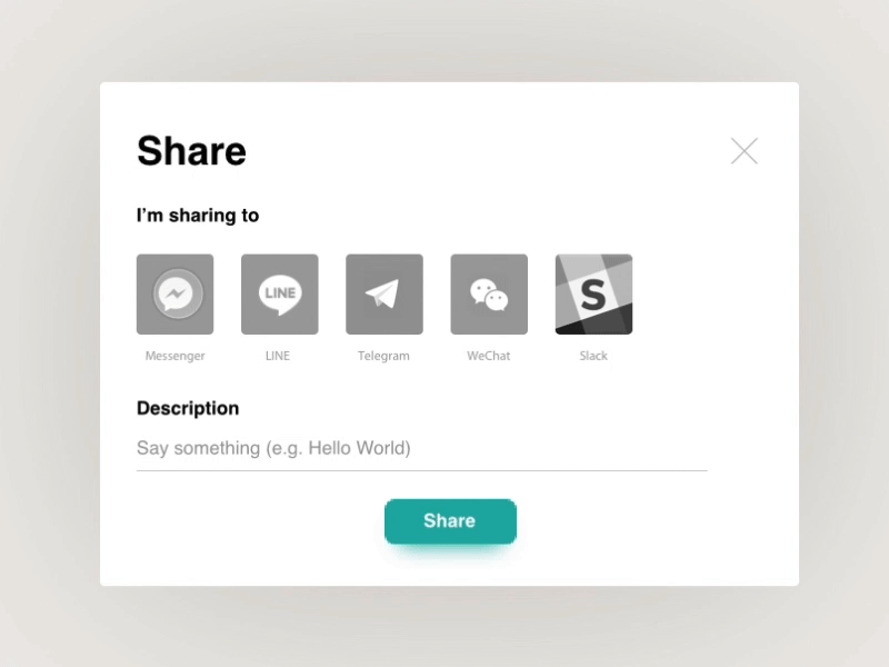 Select Social to Share Button