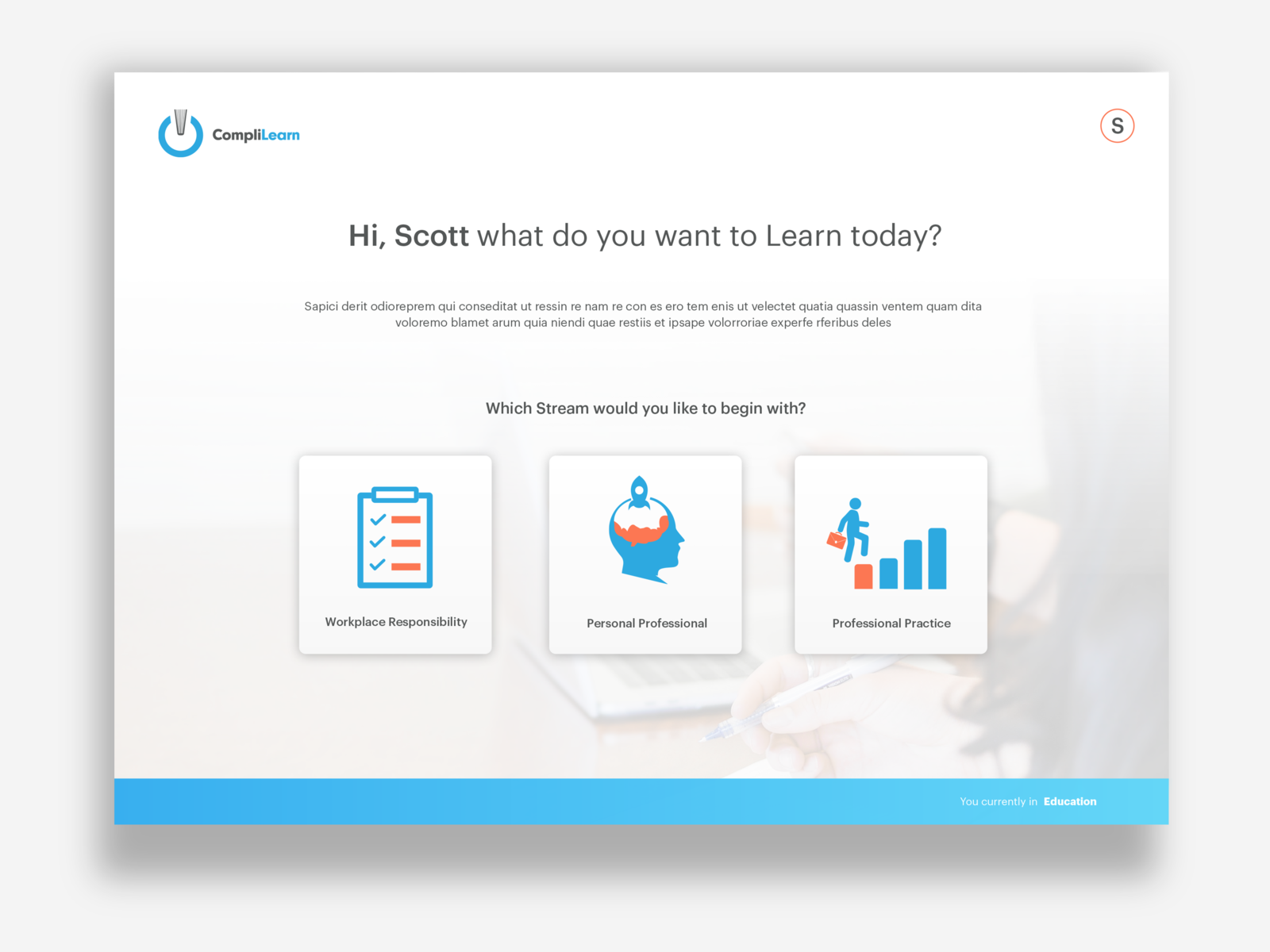 New Look for CompliLearn! by Marie Dare on Dribbble