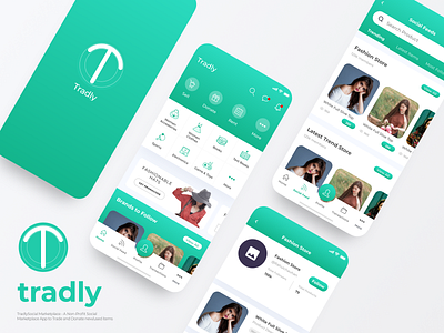 TradlySocial Marketplace - A Non-Profit Social Marketplace App app debutshot dribbble invite fintech marketplace mobile app payment app rahul chauhan tradly