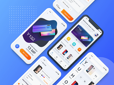 Yuho Store android app app banner dashboard debutshot dribbble invitation dribbble invite gradient icons illustration interaction design mobile app navigation bar rahul chauhan smartphone typography ui ux website yuho store