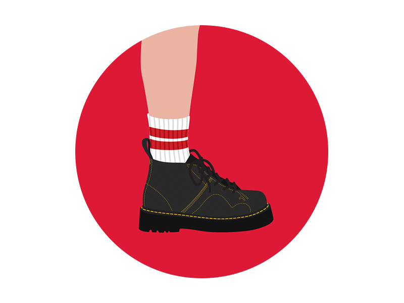 Dr. Martens are made for walking icon illustration vector